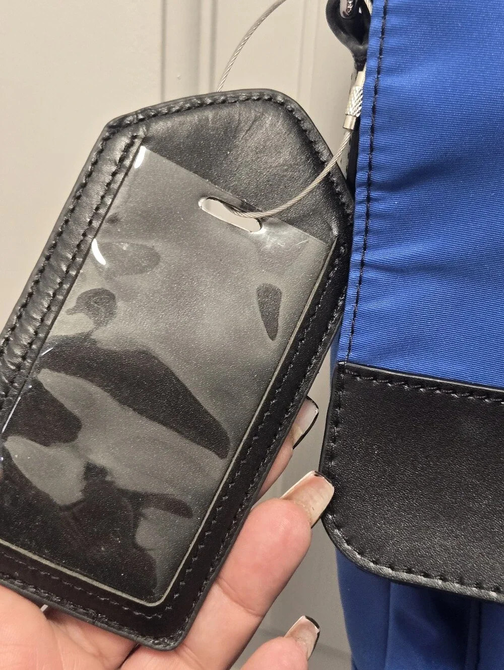 Michael Kors Royal Blue Nylon Gabardine Messenger Bag with Black Trim